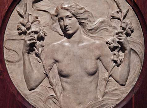 Guido-Cadorin -nude-female-sculpture relief