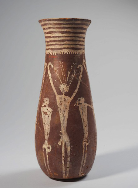 Naqada-II-Jar-455x619 Jar-with-male-figures-Probably-late-Naqada-I-–-early-Naqada-II -(ca. 3700–3450 BC)