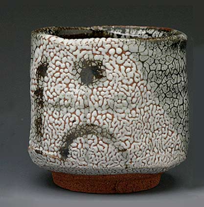 Keisuke Shimatani-tea bowl mottled surface pattern