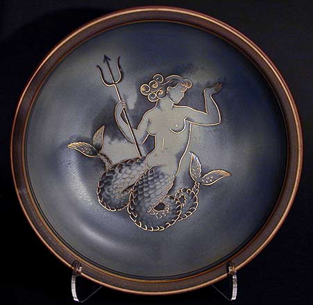 Mermaid with Trident Dish Nyland Gunnar 1944