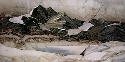 'Thaw in the Mountains' mosaic --  Sergey Karlov