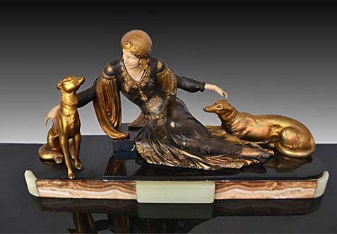 the_guadrdians_MENNEVILLE-ART-DECO-LADY-WITH-DOGS