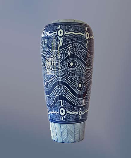 Tjimpuna Williams, --Piltati Tjukurpa - A Story from Piltati I, 2015, Stoneware, H 80